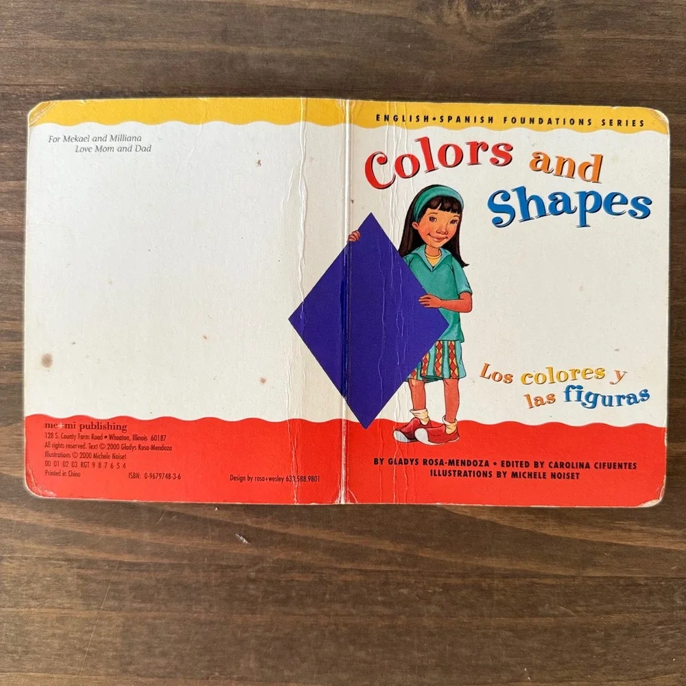 Lot of 2 Bilingual Foundations Series Board Books Numbers Colors Shapes